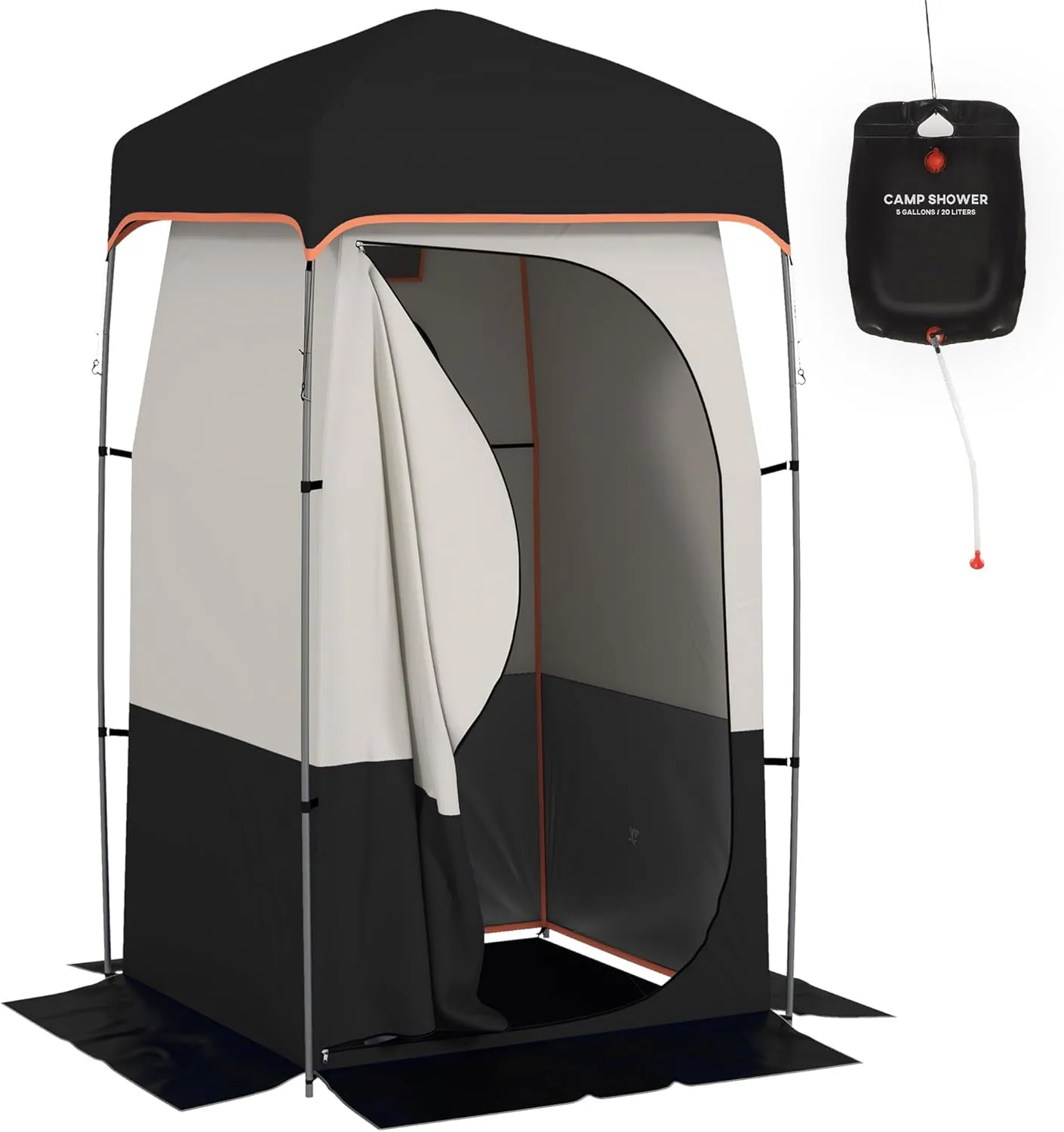Outdoor Shower Tent Changing Room Privacy Portable Camping Shelters with Floor & Shower Bag for Camping Hiking Beach