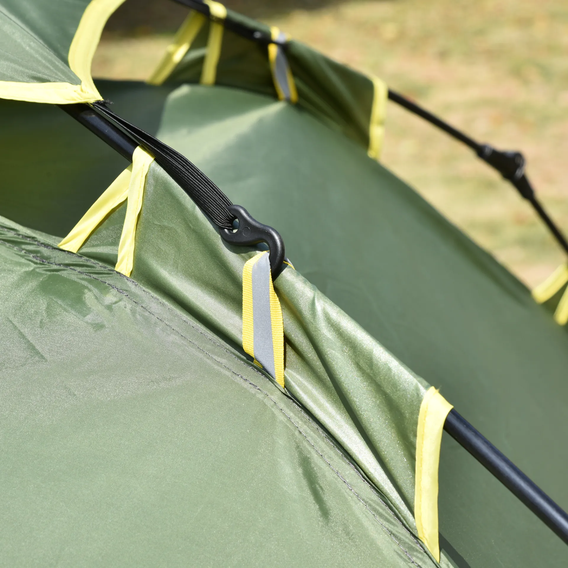 Outsunny 2 Man Pop Up Tent Camping Festival Hiking Family Travel Shelter Portable Double Layer Automatic Outdoor