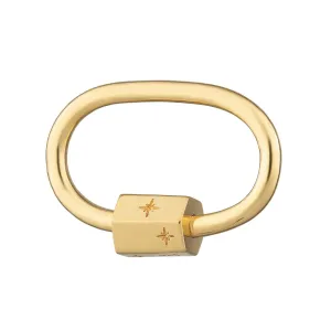 Oval Carabiner Charm Lock
