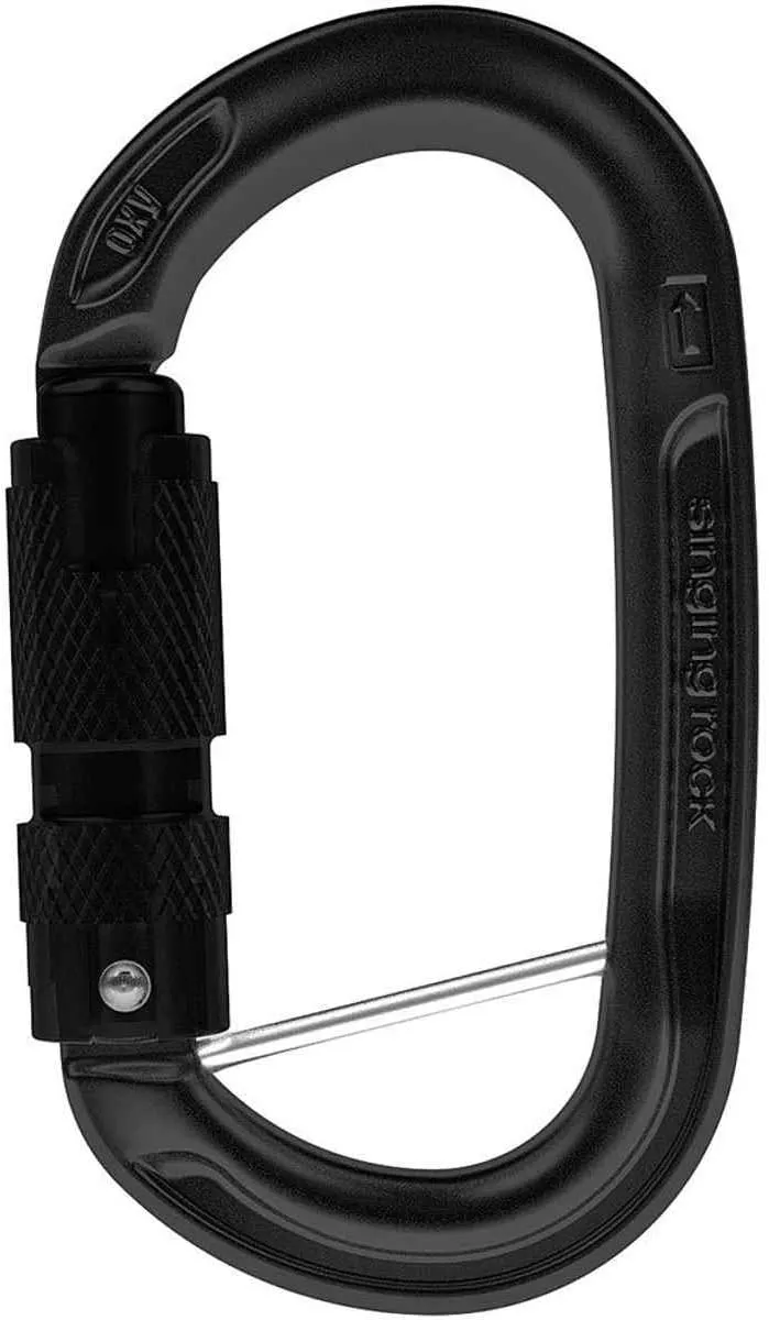 Oxy Captive Bar Carabiner, Auto Lock, Black