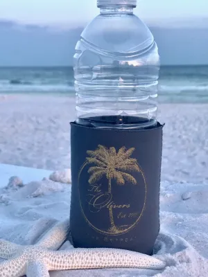 Palm Tree Family Name Neoprene Koozies