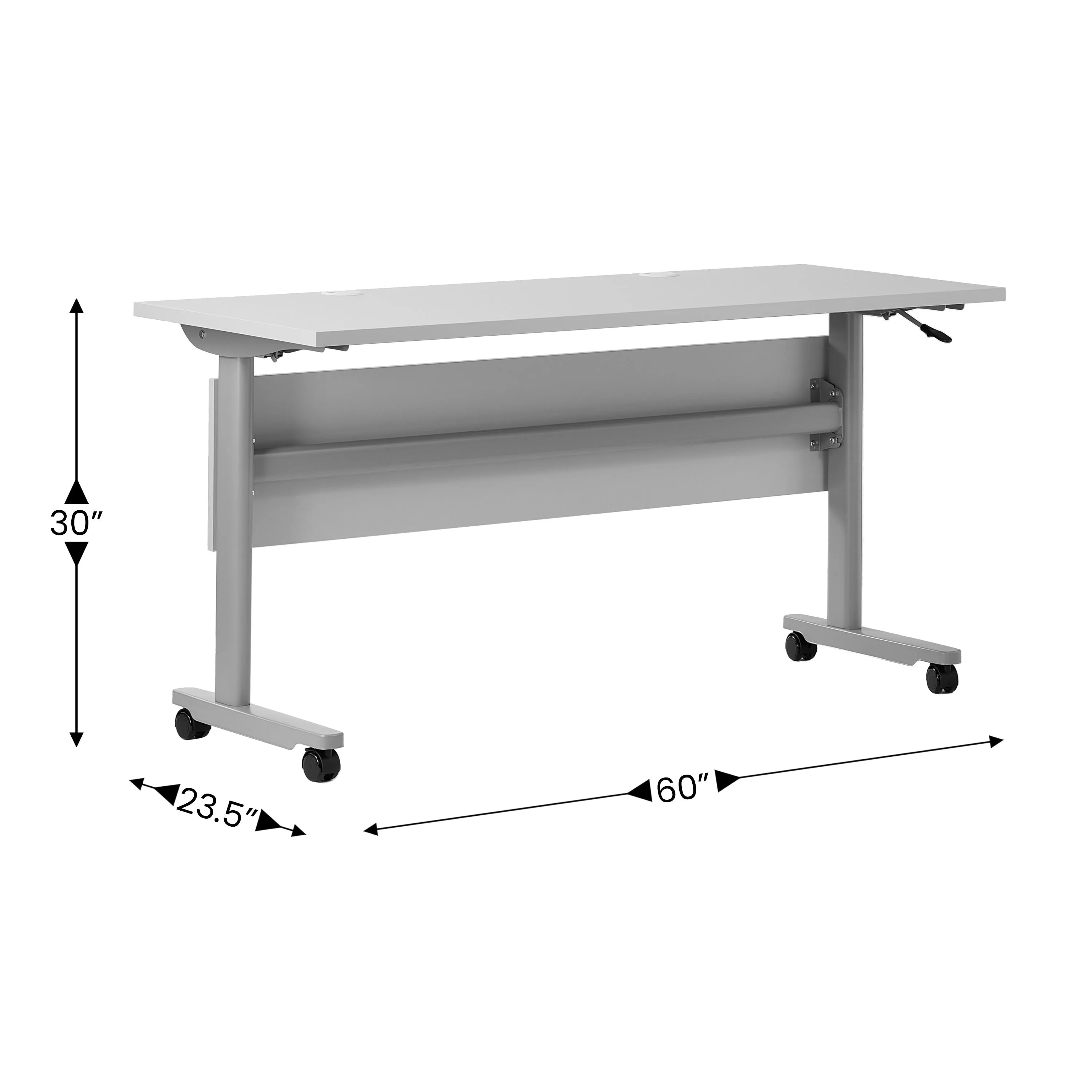 Palmer Commercial Grade Heavy-Duty Nesting Flip Training Table with T-Legs, Modesty Panel, Tabletop, and Frame