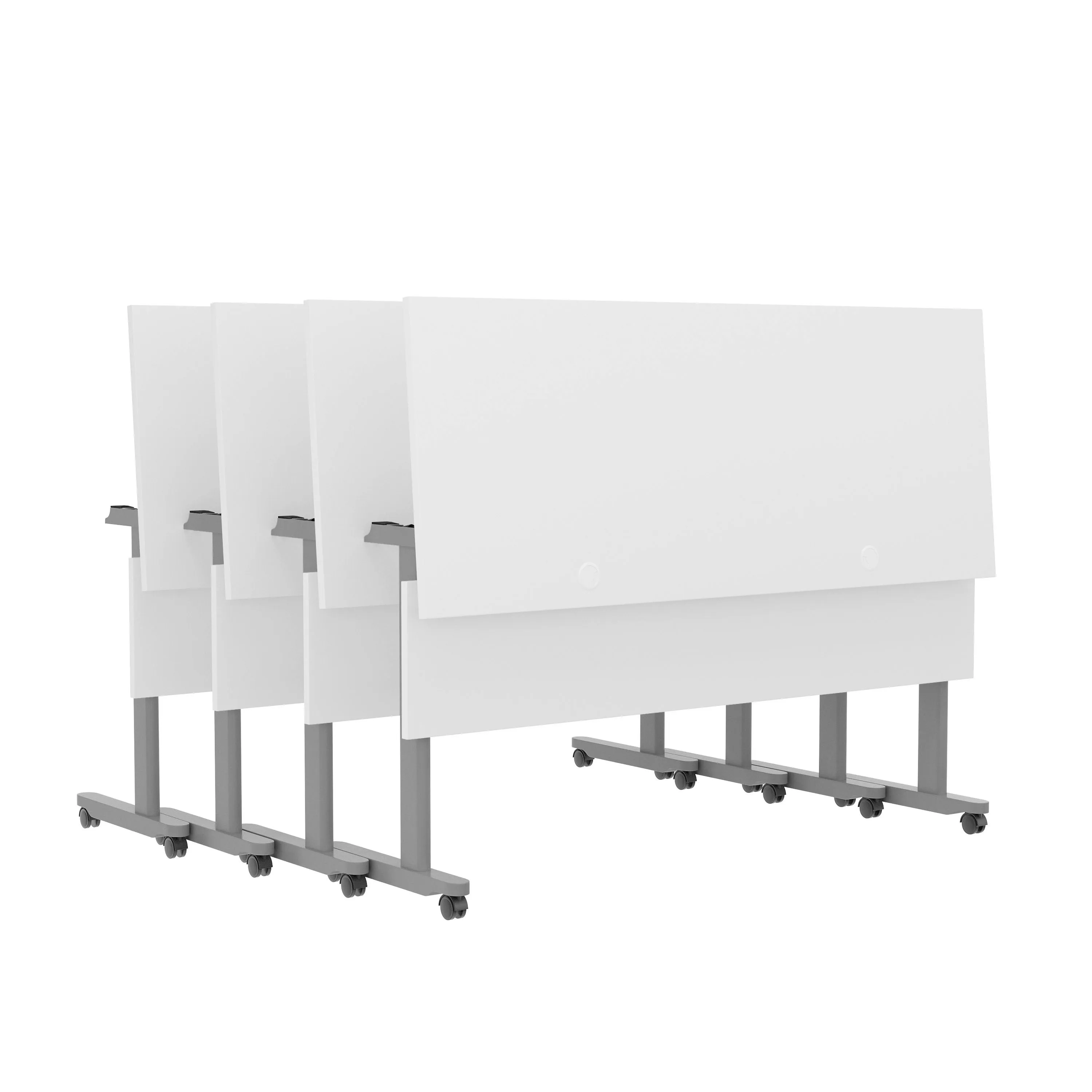 Palmer Commercial Grade Heavy-Duty Nesting Flip Training Table with T-Legs, Modesty Panel, Tabletop, and Frame