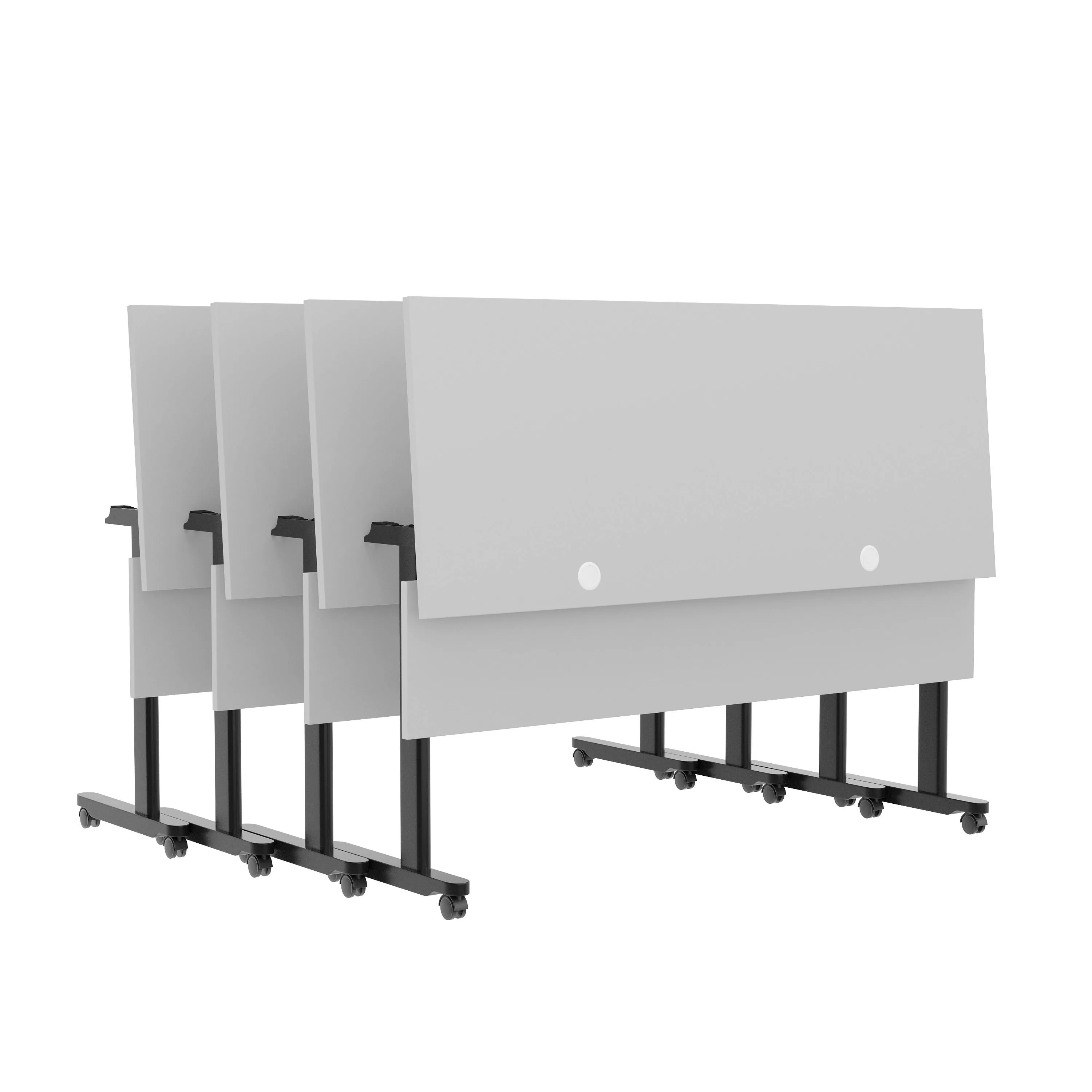 Palmer Commercial Grade Heavy-Duty Nesting Flip Training Table with T-Legs, Modesty Panel, Tabletop, and Frame