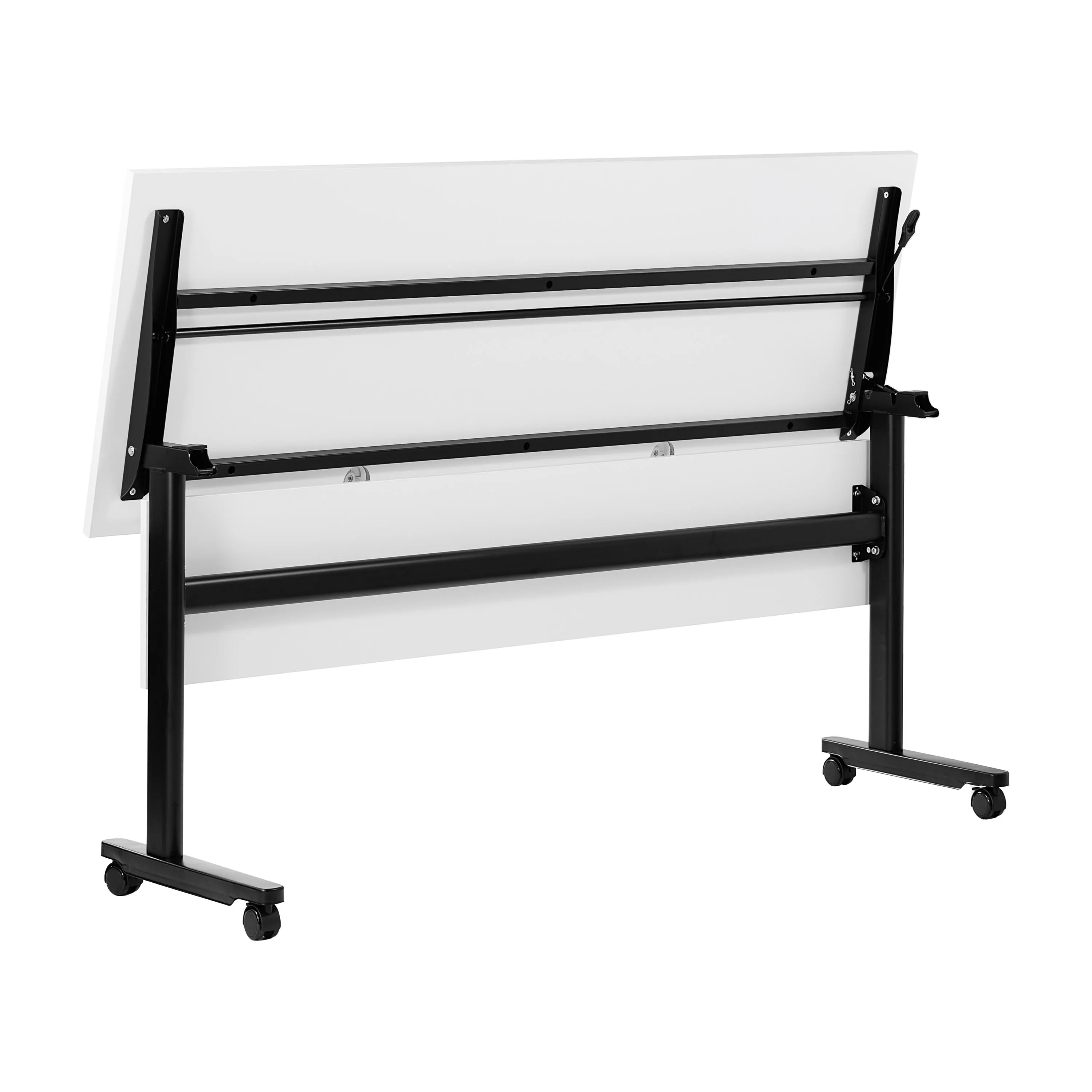 Palmer Commercial Grade Heavy-Duty Nesting Flip Training Table with T-Legs, Modesty Panel, Tabletop, and Frame