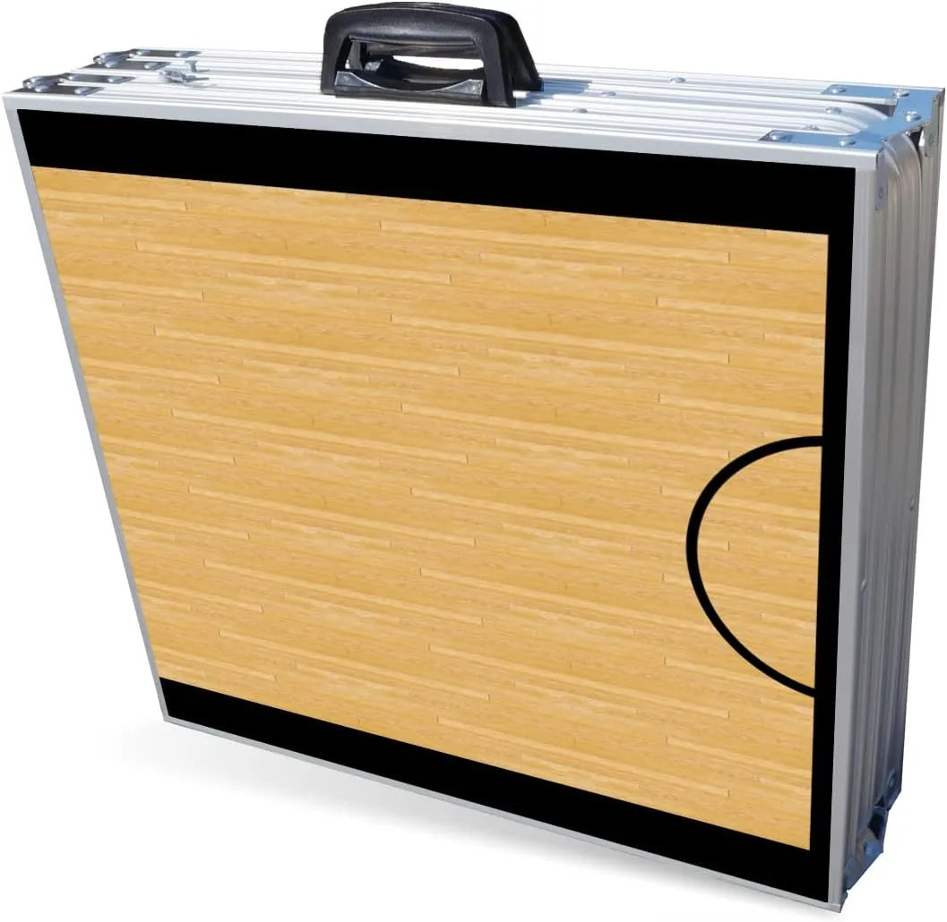 PARTYPONG 8-Foot Folding Beer Pong Table w/Cup Holes - Basketball Court Edition