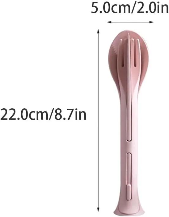 PEKJI Portable Knife Fork Spoon Tableware Set Home Outdoor Plastic Flatware Set Travel Folding Cutlery Set Kitchen Utensils