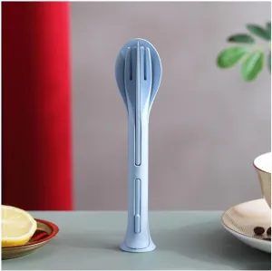 PEKJI Portable Knife Fork Spoon Tableware Set Home Outdoor Plastic Flatware Set Travel Folding Cutlery Set Kitchen Utensils