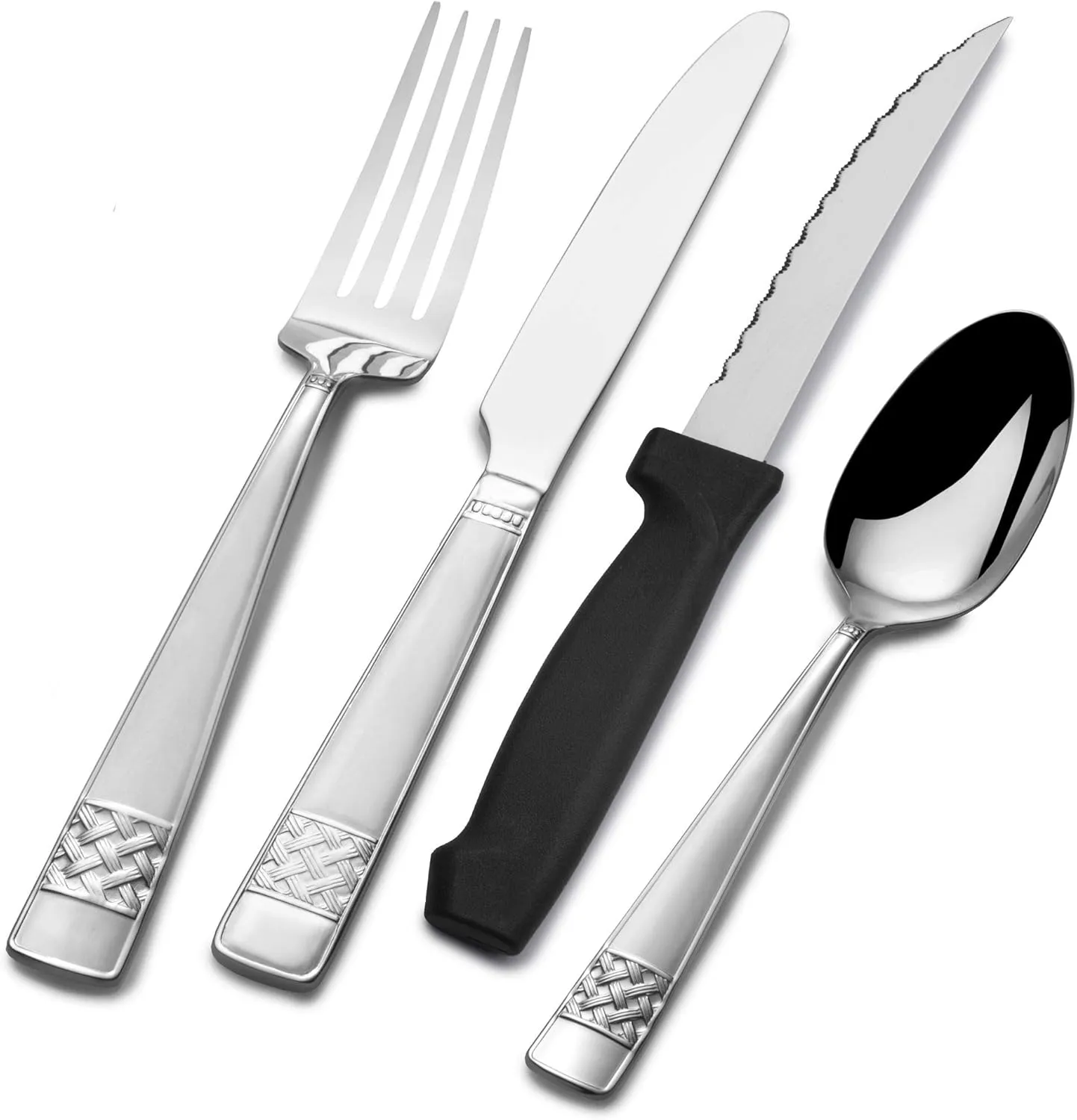 Pfaltzgraff Carlisle 16-Piece 18/0 Stainless Steel Flatware Set, Service For 4