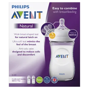 Philips Avent Natural Bottle 1m  260mL 2 Pack