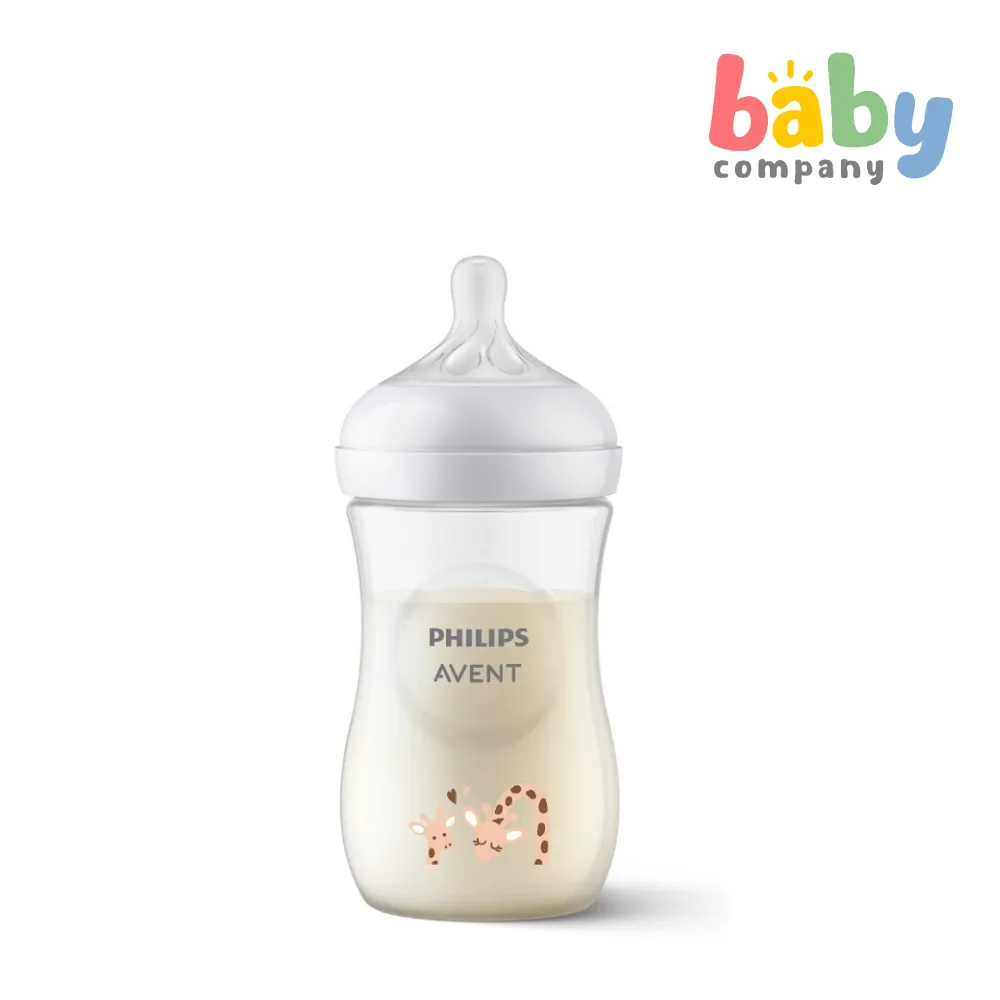 Philips Avent Natural Response Baby Bottle 1m  - 9oz/260ml, Giraffe