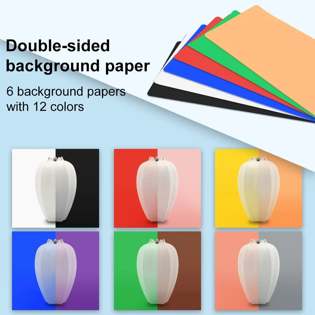Photo Studio Light Box, PULUZ Mini Folding Lightbox LED Ring Light Portable Photo Box Shooting Tent Box Kit 12 Colors Backdrops USB Light Box Photography for Small Items Product Photography 10"x10"