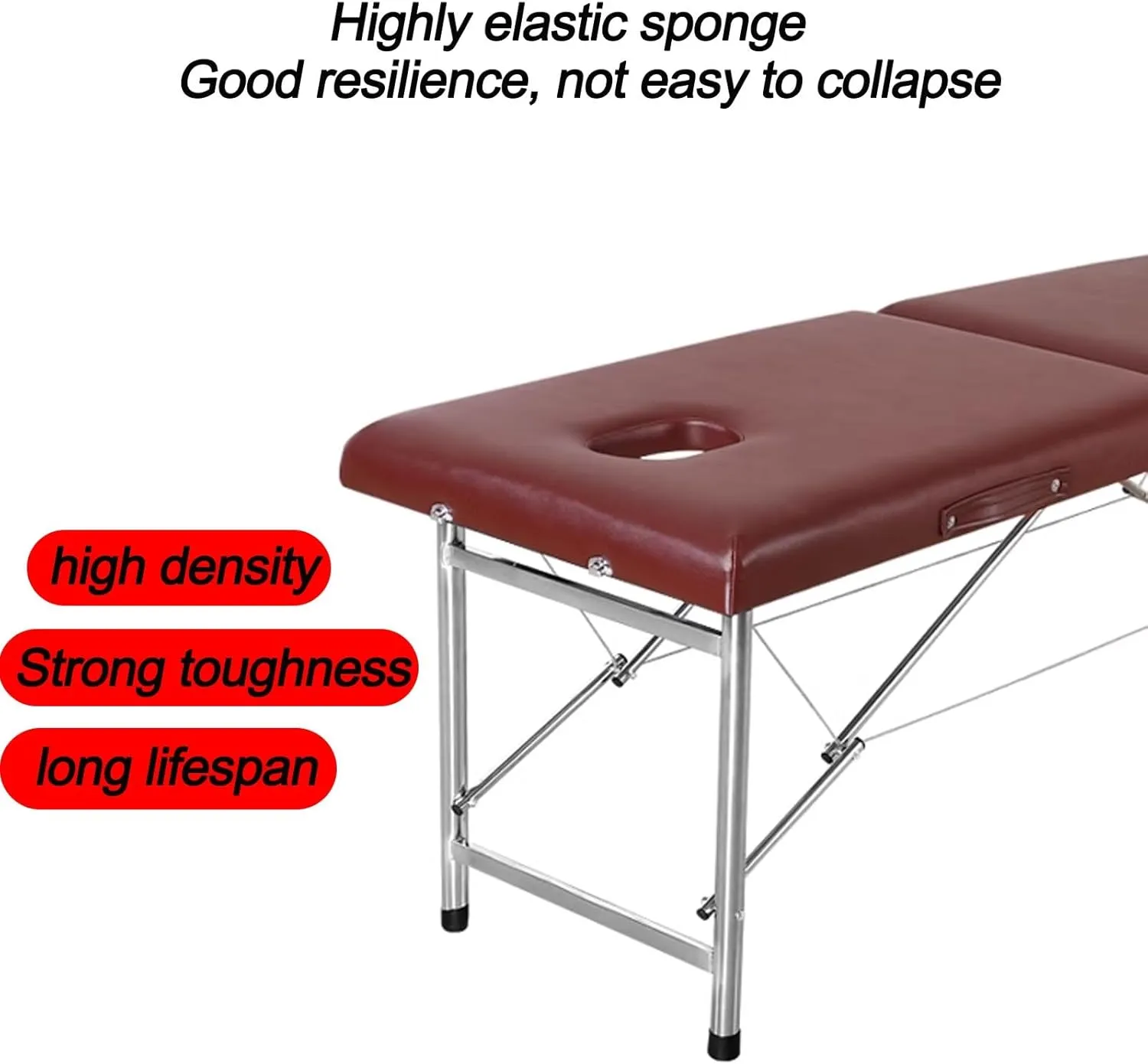 Physical Therapy Table for Home, 26 LBs Light Weight 2 Section Foldable Tattoo Bed Care Spa Lash Bed, Includes Pillow, Bed Cover and Handbag (Color : Pink, Size : 180 * 70 * 65cm-A)