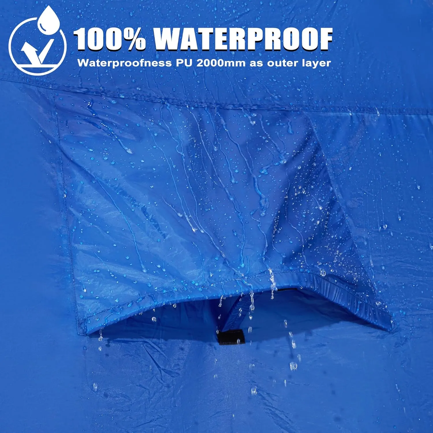Pickup Truck Tent, Waterproof PU2000mm Double Layer for 5.5-6.0 FT Truck Bed, Portable Bed Tent for Camping, Blue