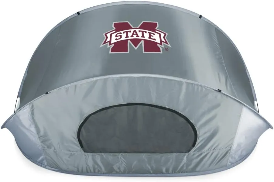 PICNIC TIME NCAA Georgia Tech Yellow Jackets Manta Portable Beach Tent, Pop Up Tent, Beach Sun Shelter Pop Up, (Gray with Black Accents)