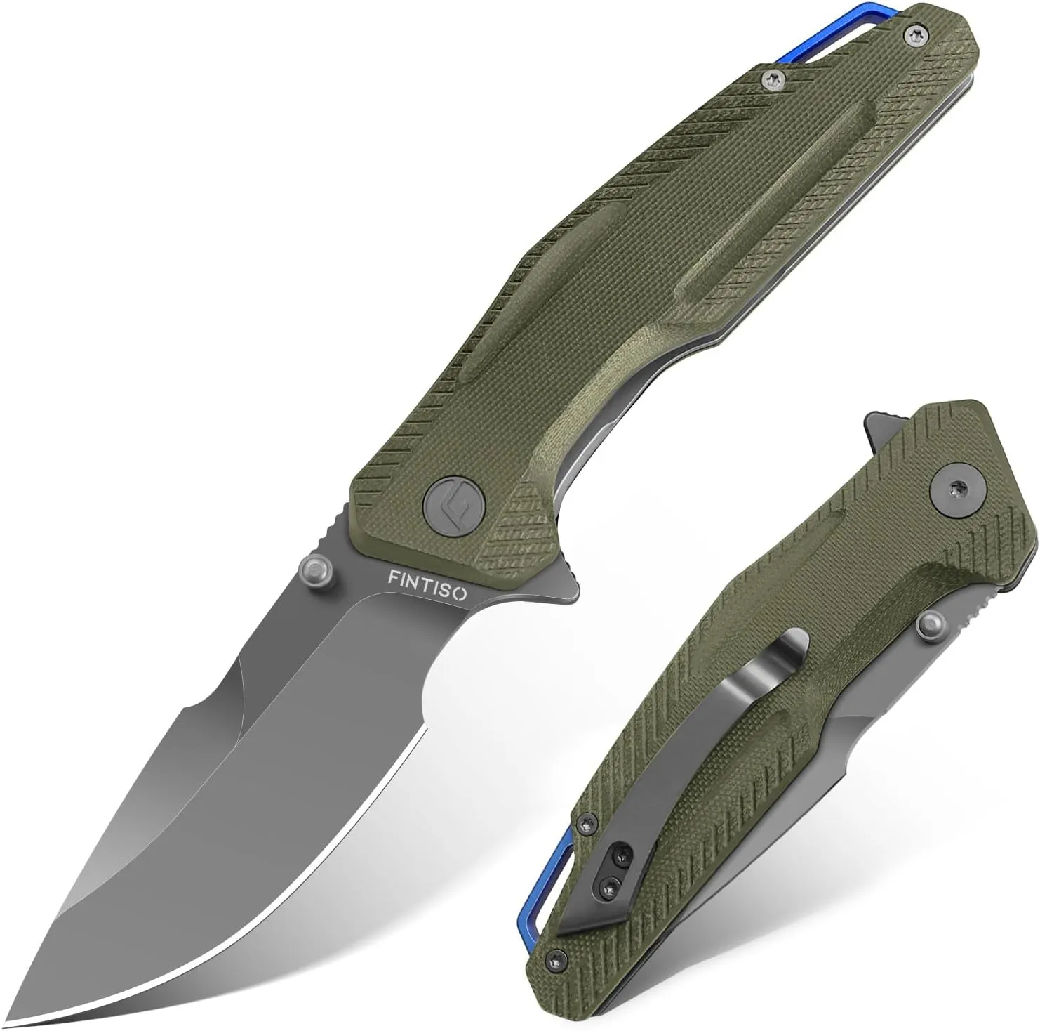 Pocket Knife, 3.26" Premium 14C28N Blade G10 Handle with Fire Starter Function, Folding Knife with Pocket Clip for Men Women, EDC Knife for Outdoor Camping, Hunting, Hiking, Survival, Falcon Series