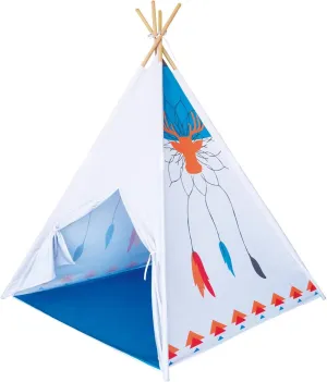 POCO DIVO Reindeer Teepee Tipi Tent Kids Indoor Playhouse Children Outdoor Play Castle Toy Hut with Wood Poles
