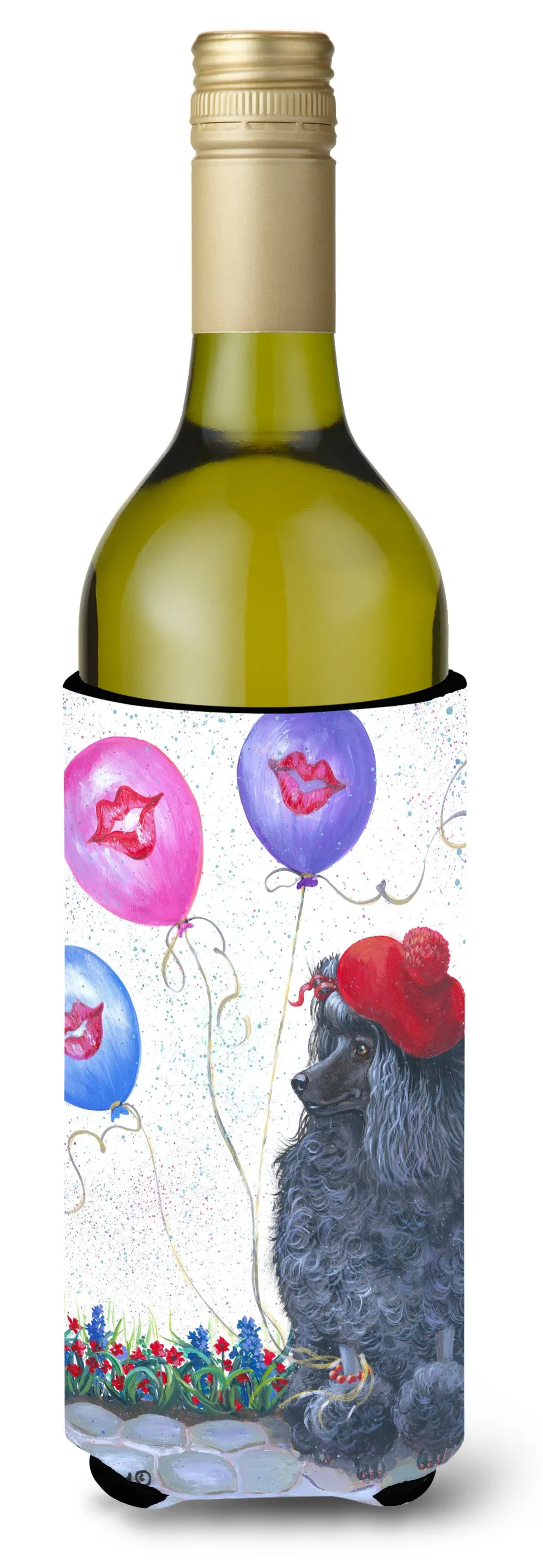Poodle Totally Chic Wine Bottle Hugger PPP3151LITERK