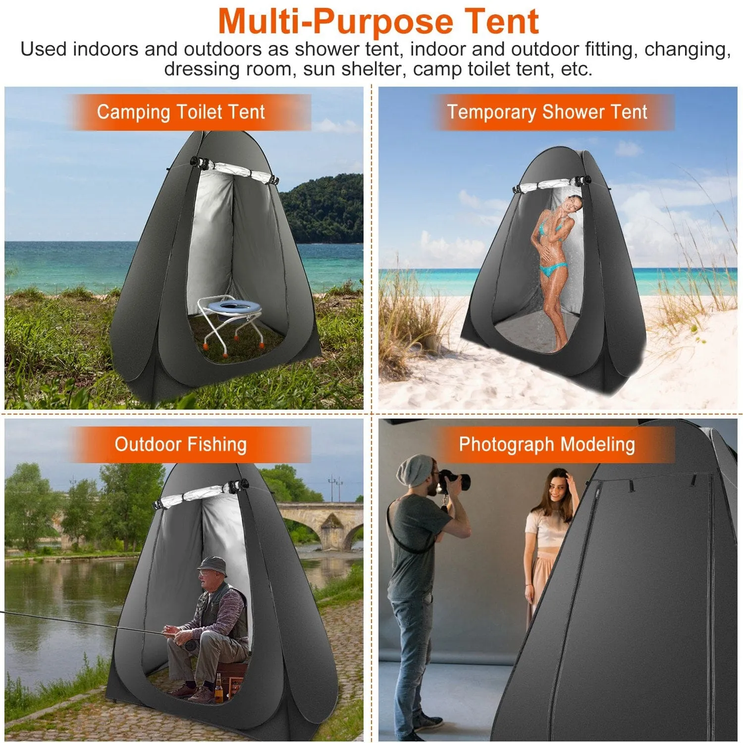 Pop Up Privacy Foldable Tent with Carry Bag