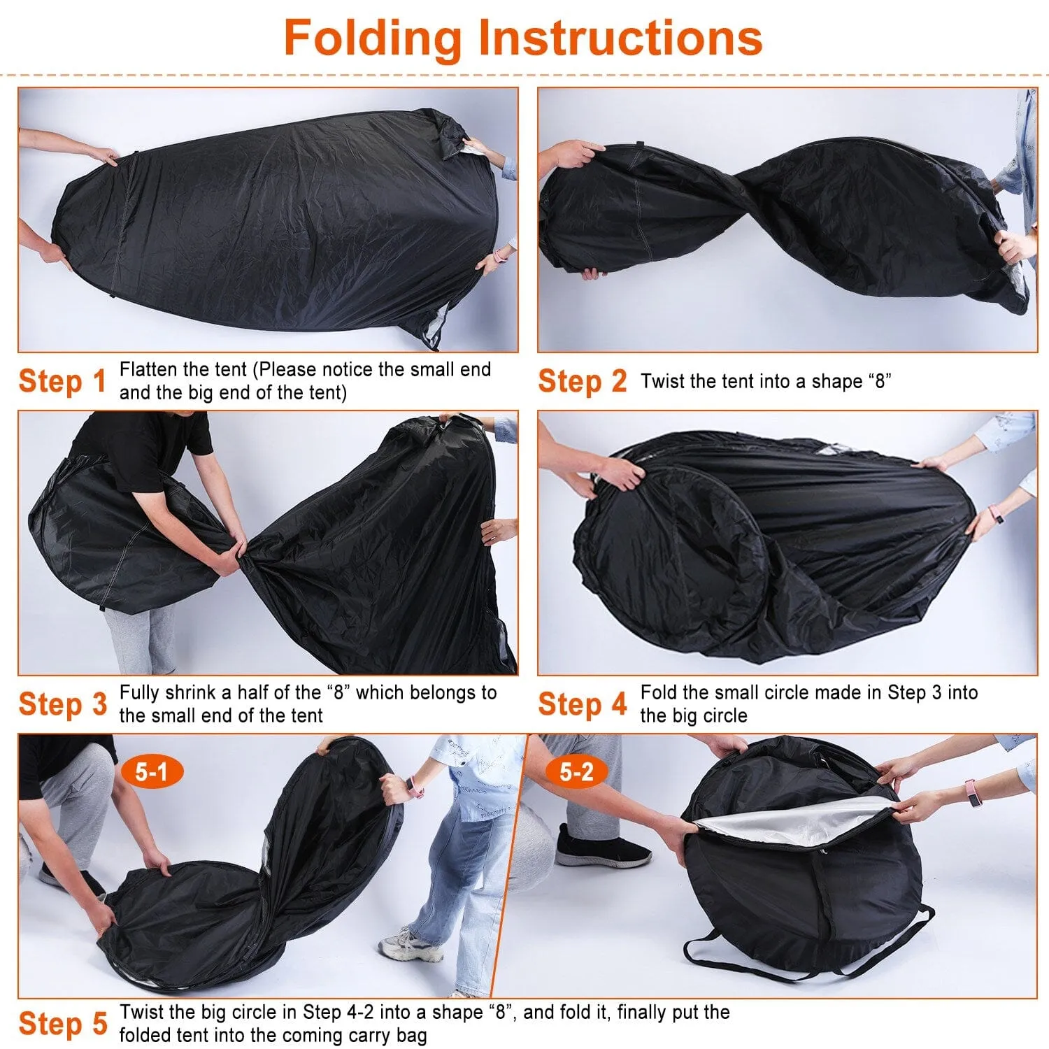 Pop Up Privacy Foldable Tent with Carry Bag