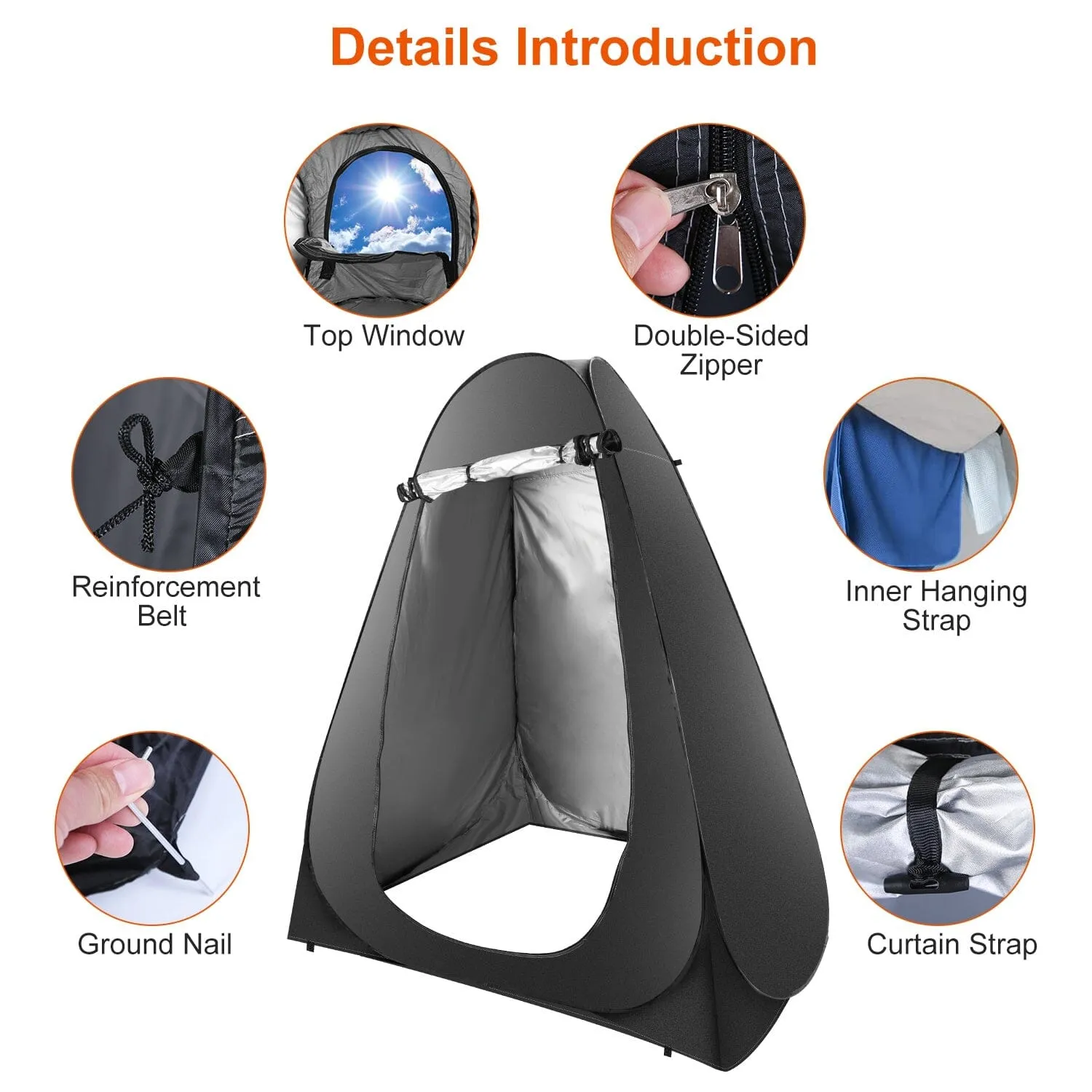 Pop Up Privacy Foldable Tent with Carry Bag