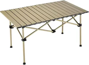 Portable Folding Camping Table – Ultra-Lightweight Outdoor Picnic Table, Heavy-Duty Roll-Up Desk for BBQ, Hiking, Tailgating & Market Stalls – Compact Carry,90cm