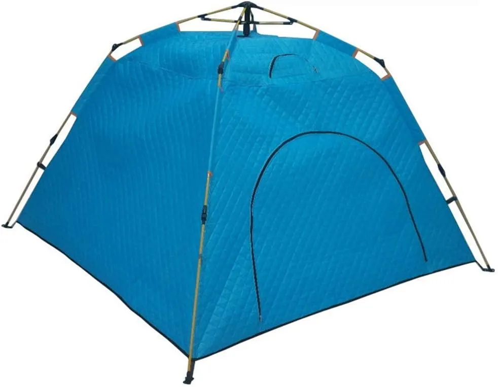 Portable Outdoor Tent Manual Erection Tent Double Layer Waterproof Oxford Base Fabric Fiberglass Pole Foldable 3-4 People for Beach,Outdoor,Travel,Hiking,Camping