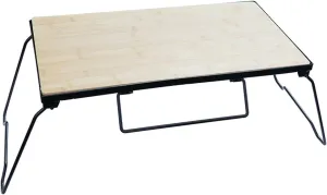 Portable Picnic Folding Table with Roll Up Iron Net Rack and Easy Carrying Bag Ideal for Camping BBQ Hiking and Outdoor Activities Includes Wood Table Top for Added Convenience