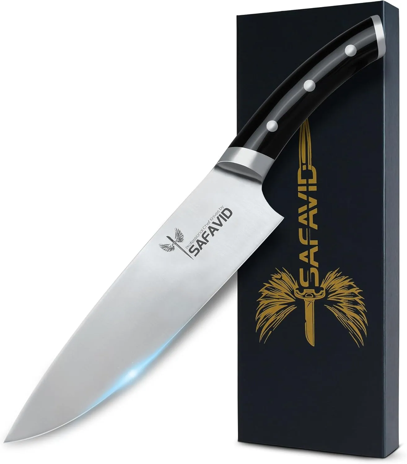 PRECISION 13-Inch German Chef Knife, 8-Inch Blade, 5-Inch Ergonomic Handle – High-Carbon Stainless Steel, Razor-Sharp Edge for Professional & Home Cooking