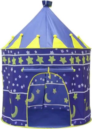 Prince Tent Boys Large Playhouse Kids Castle Play Tent Toy for Children Indoor and Outdoor Games, 53'' x 42'' (HxD)