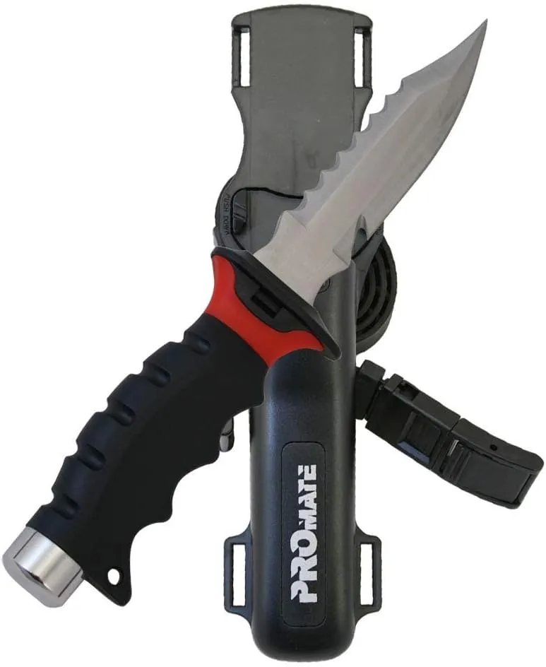 Promate KF510-Red, Sharp Tip Stainless Steel Knife