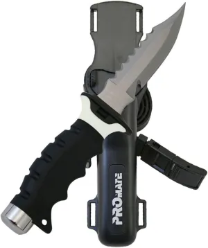 Promate KF510-White, Sharp Tip Stainless Steel Dive Knife