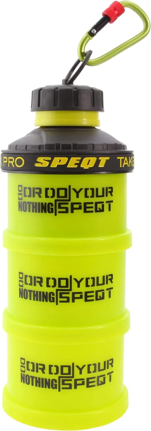Protein Powder Stackable Container,with Carabiner&Carrying Lanyard,Twist Lock Supplement Storage,Portable Protein Powder Container To Go for Pre/Post Workout,Fitness,Travel,Gym