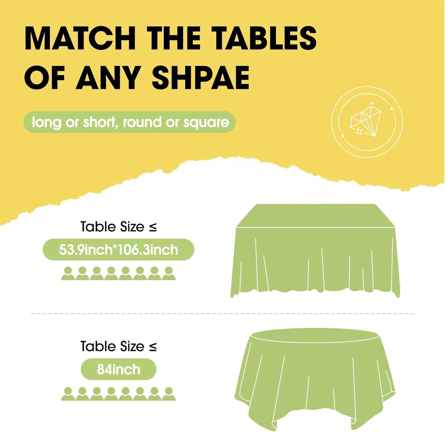 Pureegg Plastic Table Cloth Disposable 8 Pack, 54 x 108 Inch, Table Runner Style, Graduation Decorations 2025, Party Tablecloths, Rectangle, Plastic Cover, Leakproof & Sturdy, Black Gold