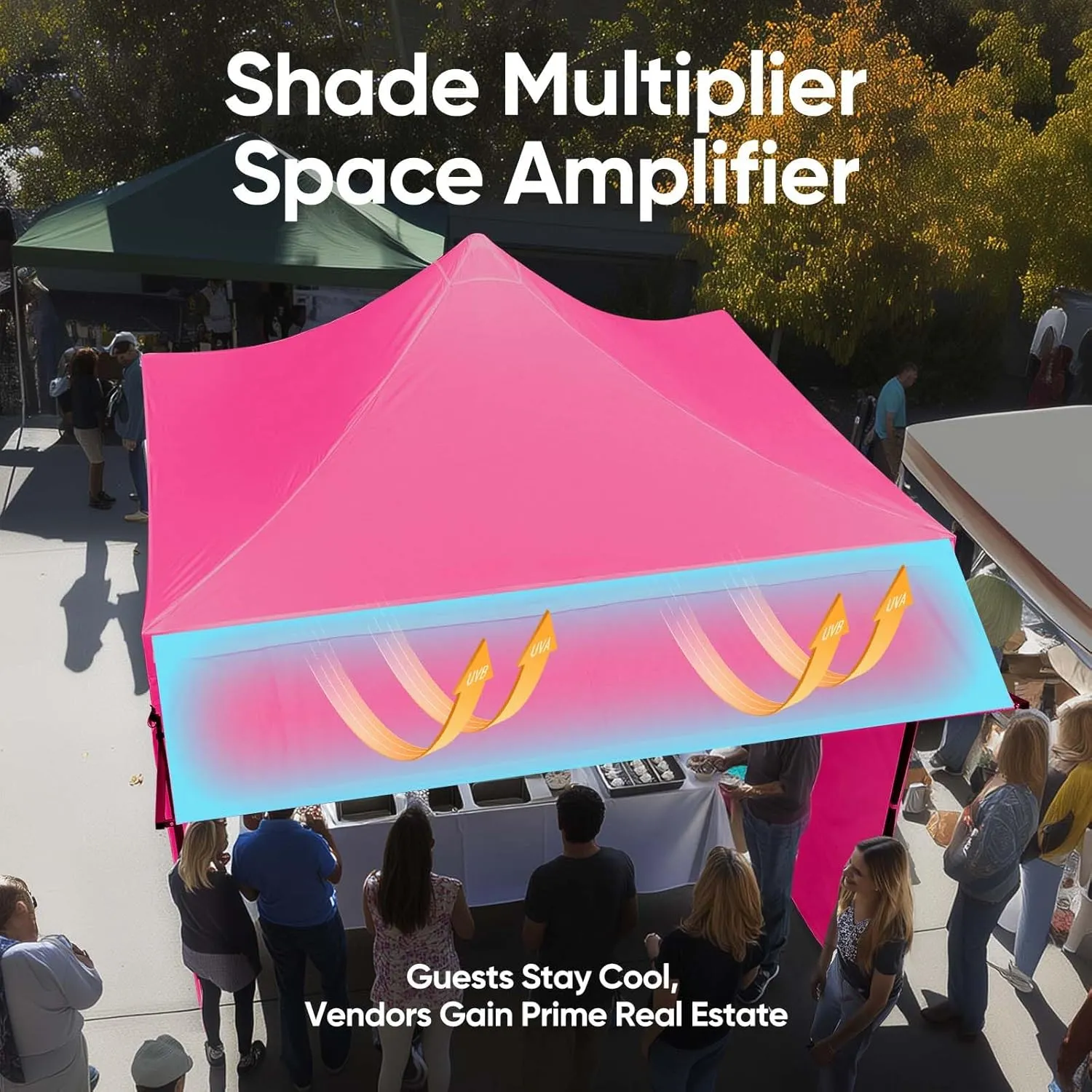 Quictent 10'x10' Heavy Duty Pop up Canopy Tent with Sidewalls, Commercial Grade Instant Shelter with Wheeled Bag for Outdoor, Parties, Markets, 600D Silver Coated UPF 50  Sun Shield