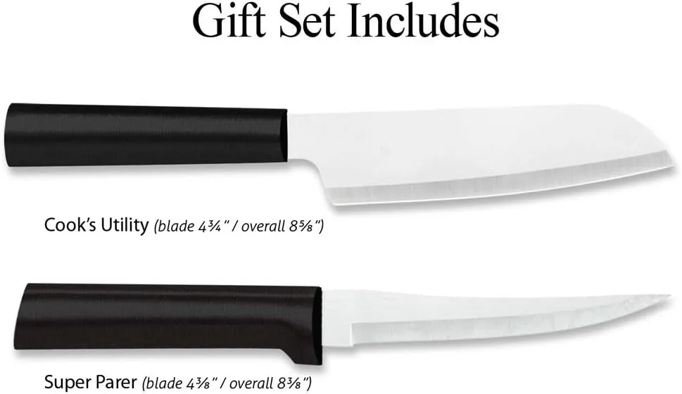 Rada Cutlery 2-Piece Cook’s Choice Knife Gift Set, Black Handles