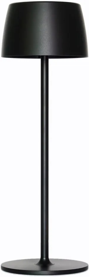 Rechargeable Cordless LED Table Lamp - Waterproof Portable Battery-Operated Indoor/Outdoor Lighting for Home, Kitchen, Desk, Patio, Party, Restaurant, Bar (Black)