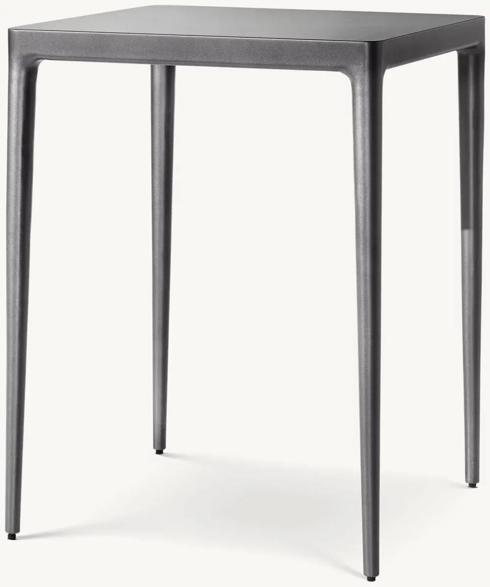 RH Laurel Aluminum Bar Table
