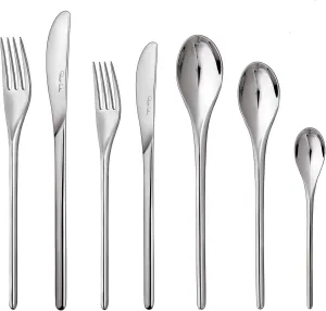 Robert Welch Bud Bright Cutlery Set, 84 Piece for 12 People. Made from The Stainless Steel. Dishwasher Safe.