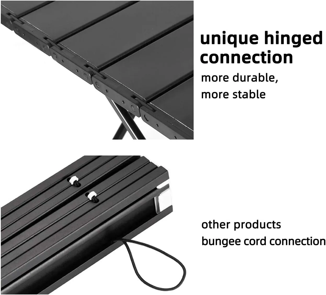 ROCK CLOUD Ultralight Folding Beach Table Adjust Height Aluminum Portable Mini Camping Table