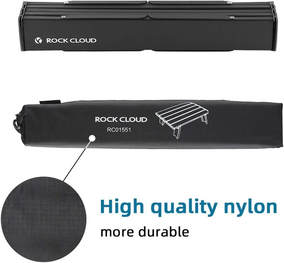 ROCK CLOUD Ultralight Folding Beach Table Adjust Height Aluminum Portable Mini Camping Table