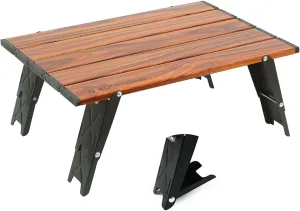 ROCK CLOUD Ultralight Folding Beach Table Adjust Height Aluminum Portable Mini Camping Table
