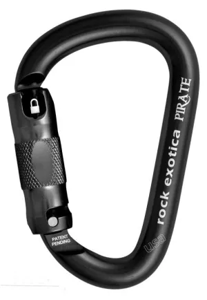 Rock Exotica C1A-B Pirate Auto Lock Carabiner, Black