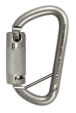 Rock Exotica RockD Stainless Lanyard-Pin Carabiner