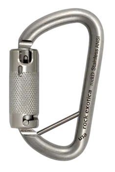 Rock Exotica RockD Stainless Lanyard-Pin Carabiner