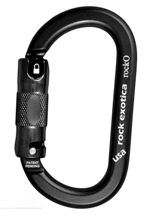 Rock Exotica rockO Auto-Lock    Carabiner -  24Kn - BLACK