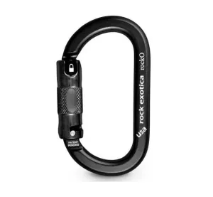 Rock Exotica RockO Auto Lock Carabiner, Black