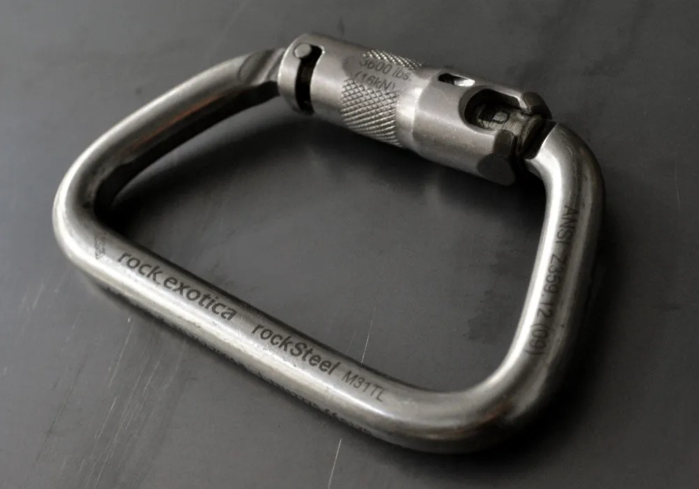 Rock Exotica rockSteel  Auto-Lock  Carabiner Triact Keylock - 45Kn
