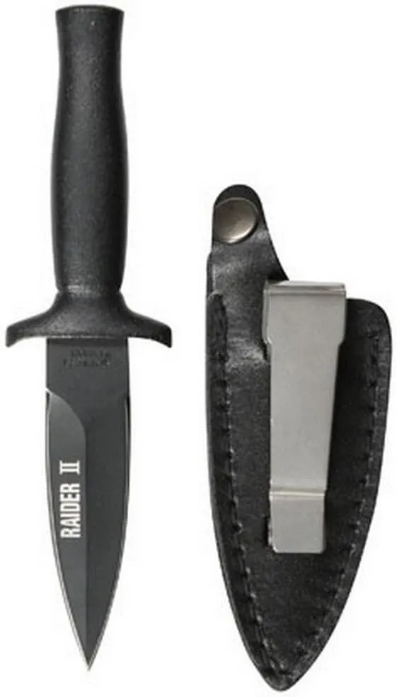 Rothco Raider II Boot Knife, Black Matte,stainless steel
