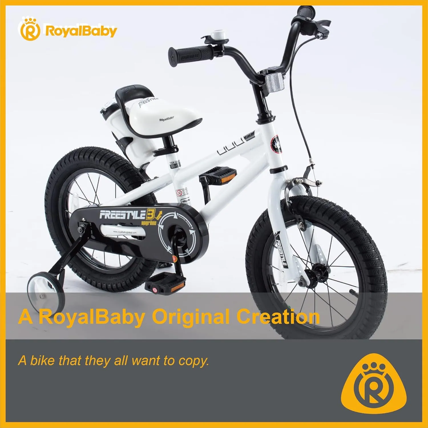 RoyalBaby Kids Bike EZ Freestyle Training Free Balance to Pedal Easy Learning Bicycle, 12-18 Inch for Toddlers to Big Kids